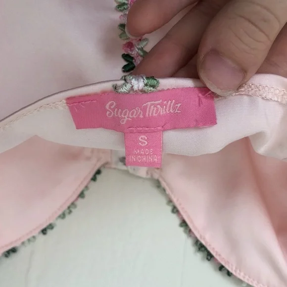 Sugar Thrillz Floral Satin Corset Top - Picture 7 of 7